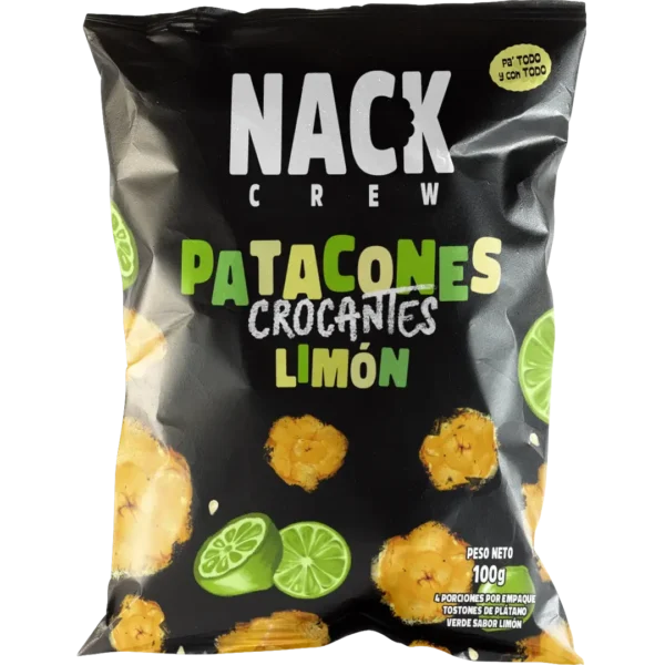 PATACONES CROCANTES SABOR A LIMON 100 GR