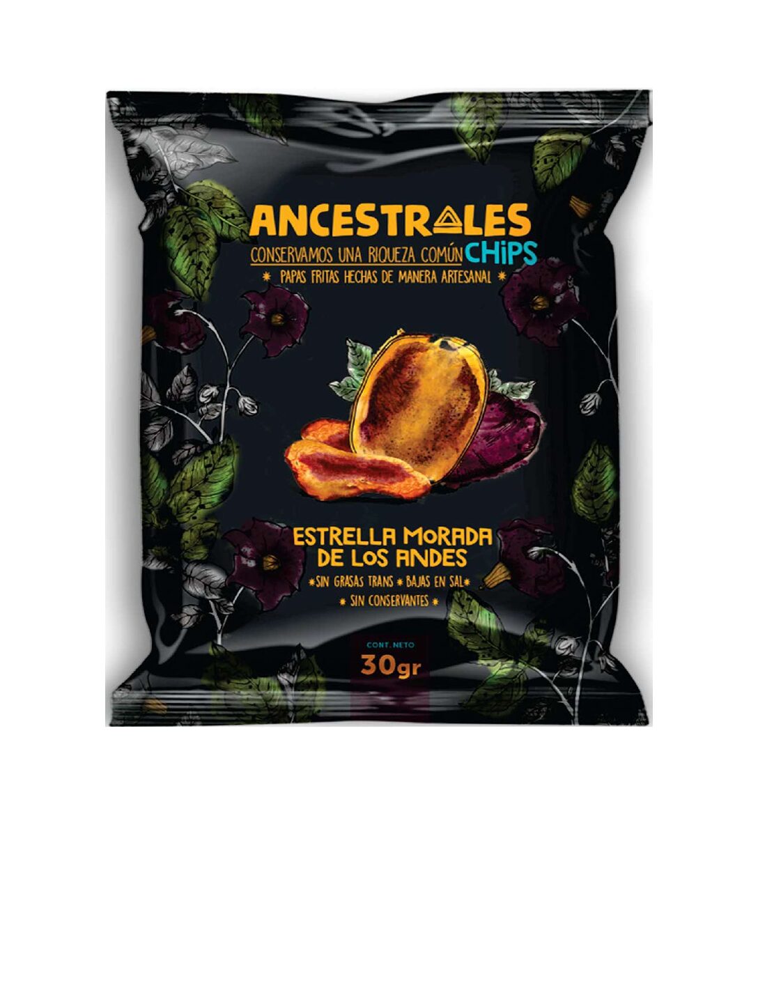 PAPAS ARTESANALES - ESTRELLA MORADA 30 GR